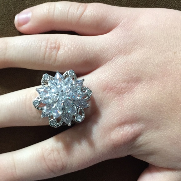 Handmade Jewelry - Stamped S925( SILVER  RING )Marquise sapphires 7